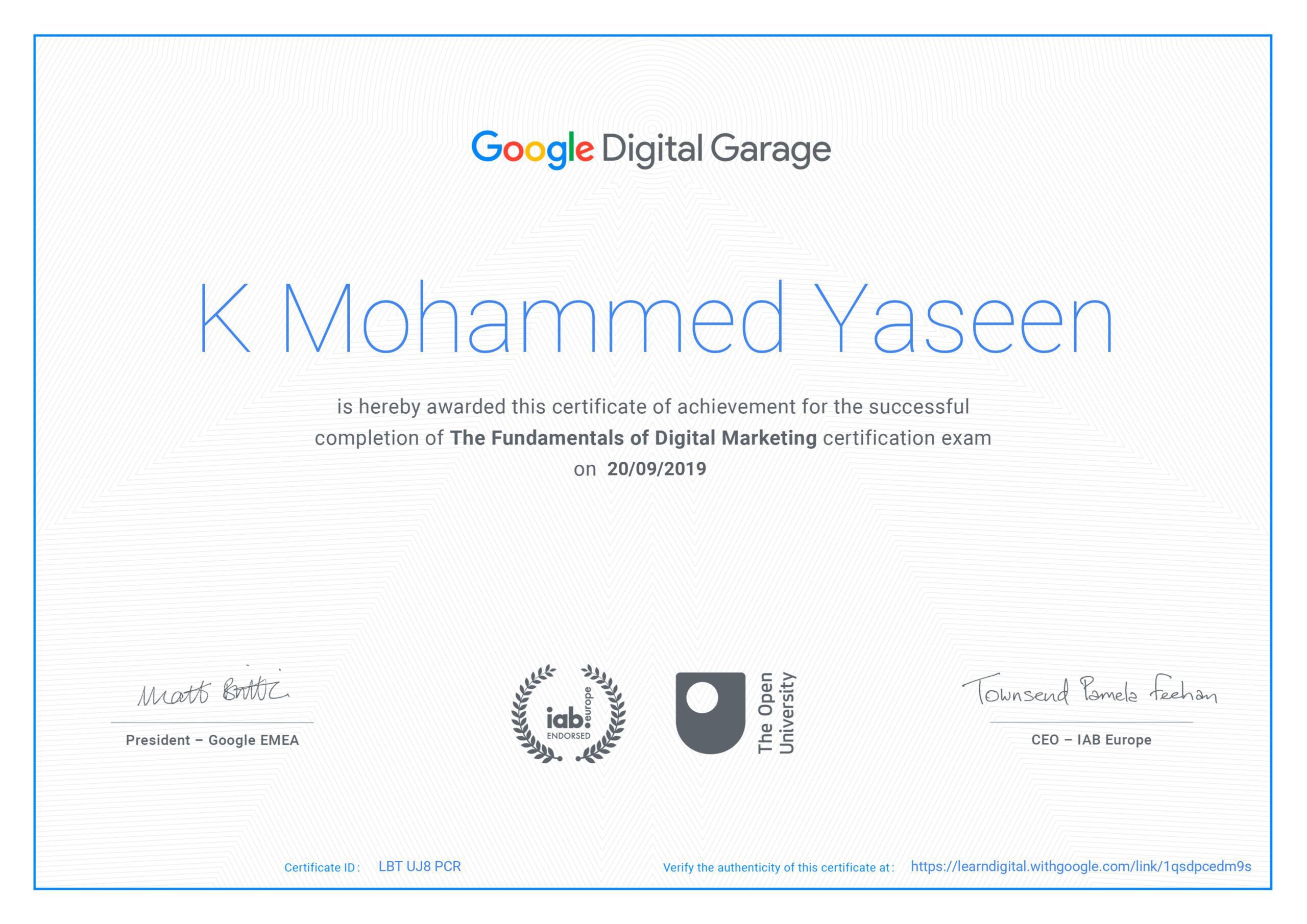 Google Digital Marketing - kmydigital